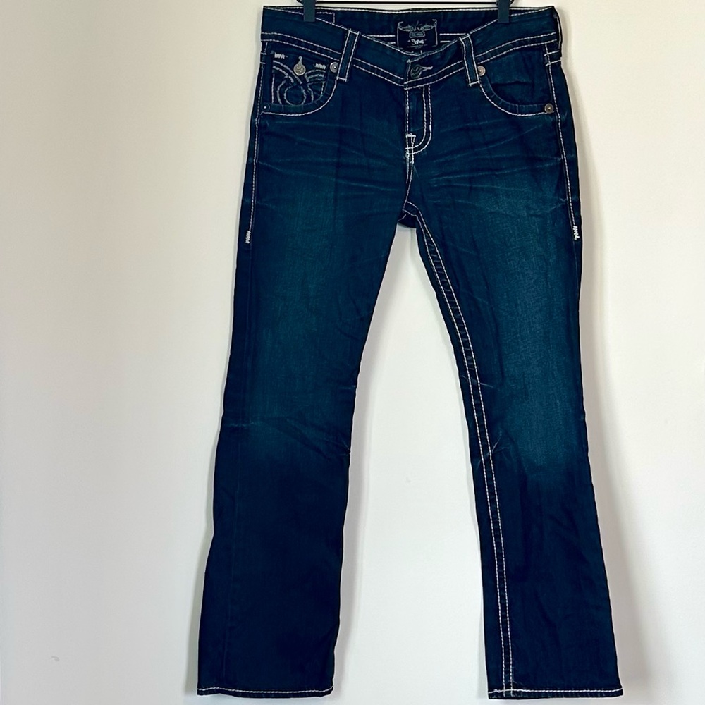 Big Star Sophie Dark Wash Jeans with Contrast Stitching - Size: 32R
